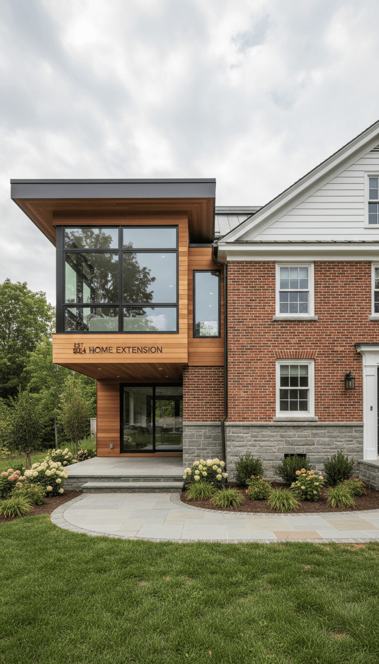 Residential addition extending the home's living space