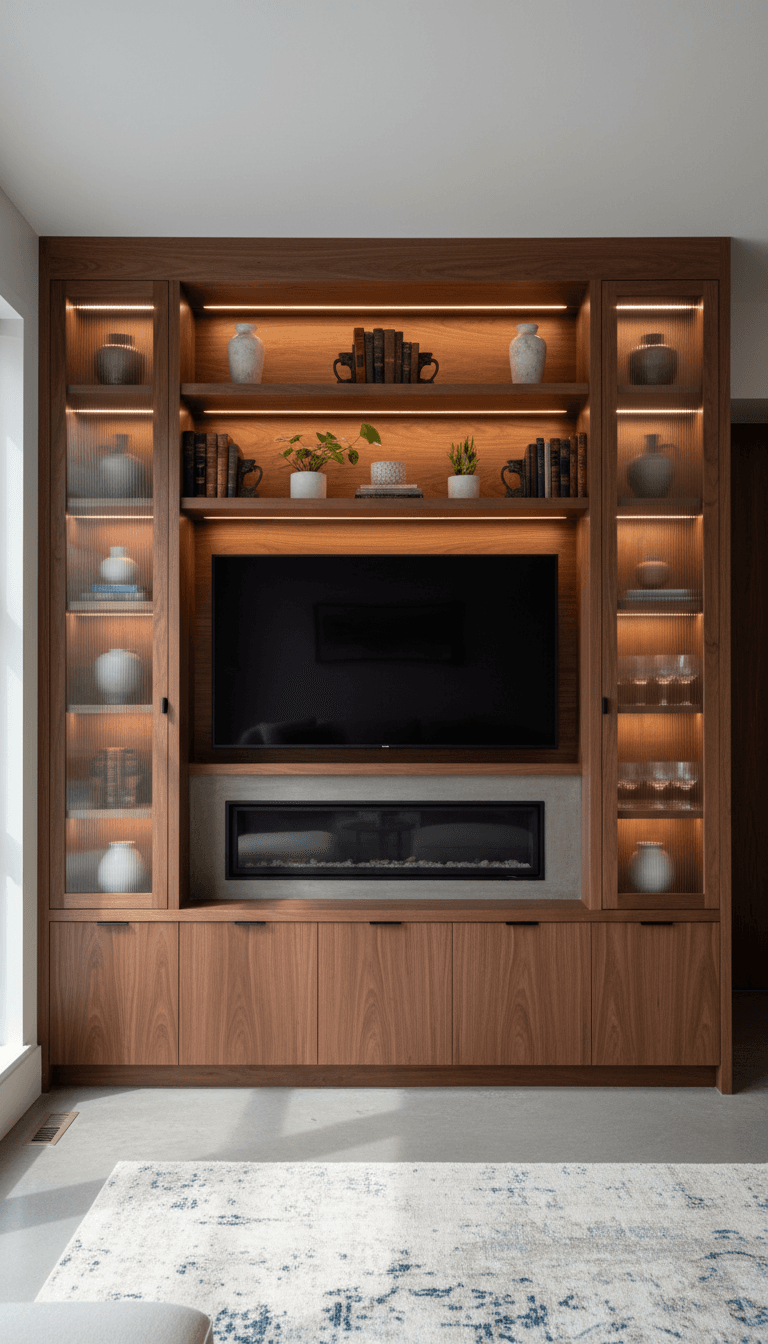 Custom cabinet work and storage installation