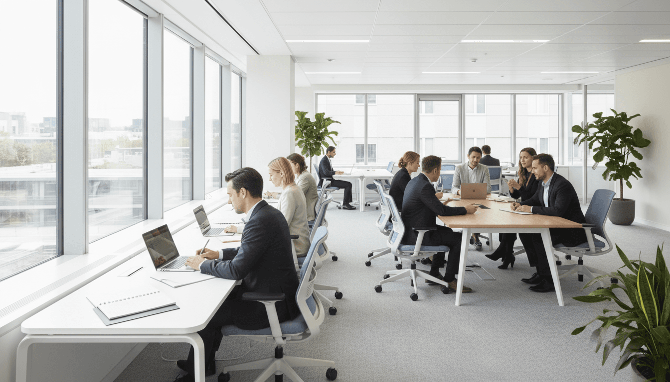 Commercial office build-out with professional finishes